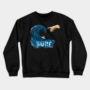 Surf Creation Michelangelo Big Blue Wave Crewneck Sweatshirt